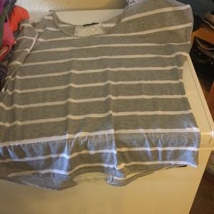 Grey and white laced shirt